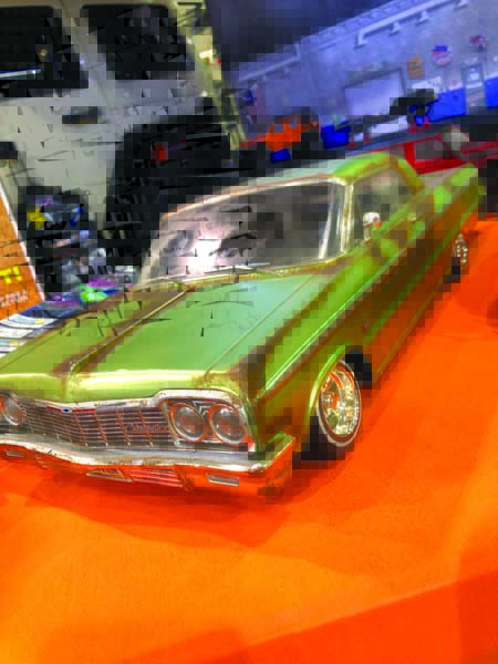 Plenty of custom RC vehicles were on display including this Redcat lowrider that was customized by RC Patina Guy.
