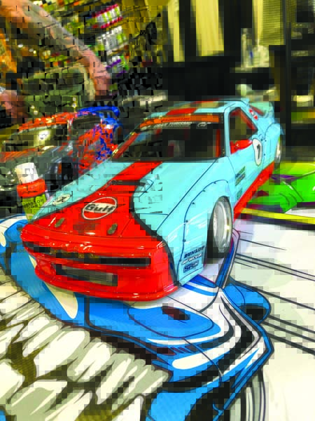 Mission Models showed off their extensive line of paints as well as this awesome RC body painted by Vivian Grobler of SRC Sideways RC.