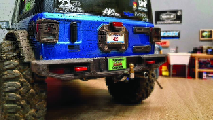 Scale license plates and stickers add to the Jeep’s scale realism.