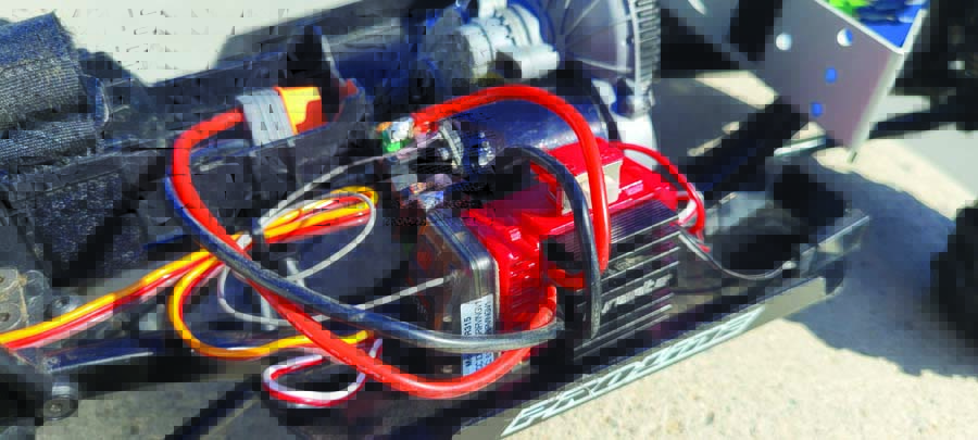 Thunder Wagon is powered by a Dynamite 35T brushed crawler motor/ESC combo.