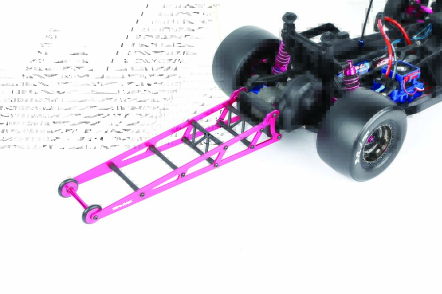 A wide variety of anodized aluminum upgrades are available including all the parts to build this wheelie bar.