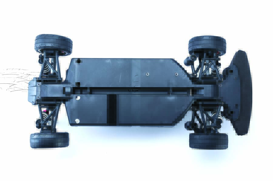 The tub chassis features reinforcements at the front and rear, along with braces all around to improve handling and durability.