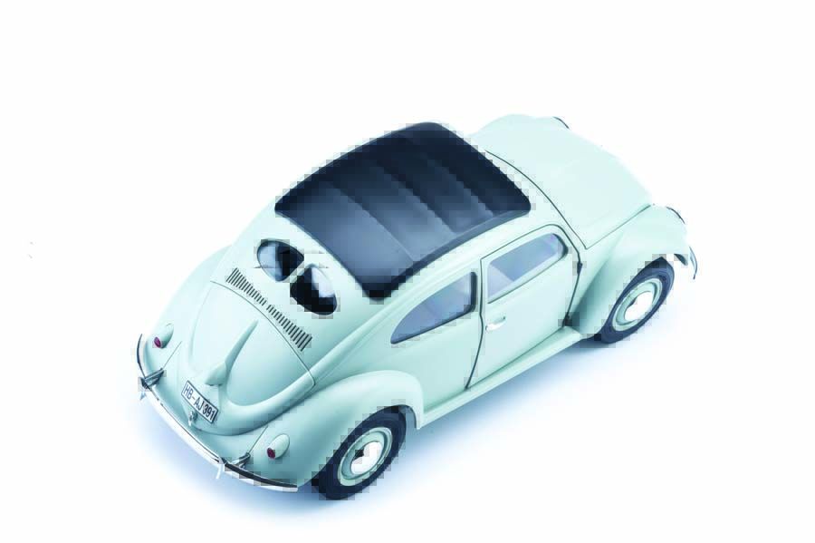 The car comes complete with a replica ragtop roof, just like the real early-model Beetle.