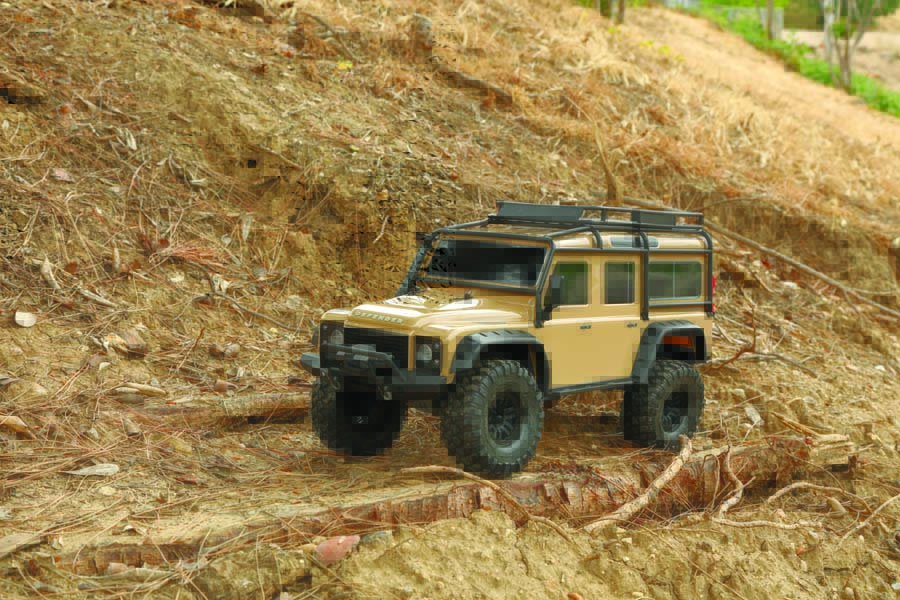 The TRX-4 Defender is packed with scale features and serious crawling performance.