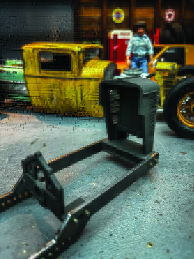 The Rat Rod kit’s pieces come ready for assembly. Add your own parts for a fully customized creation.